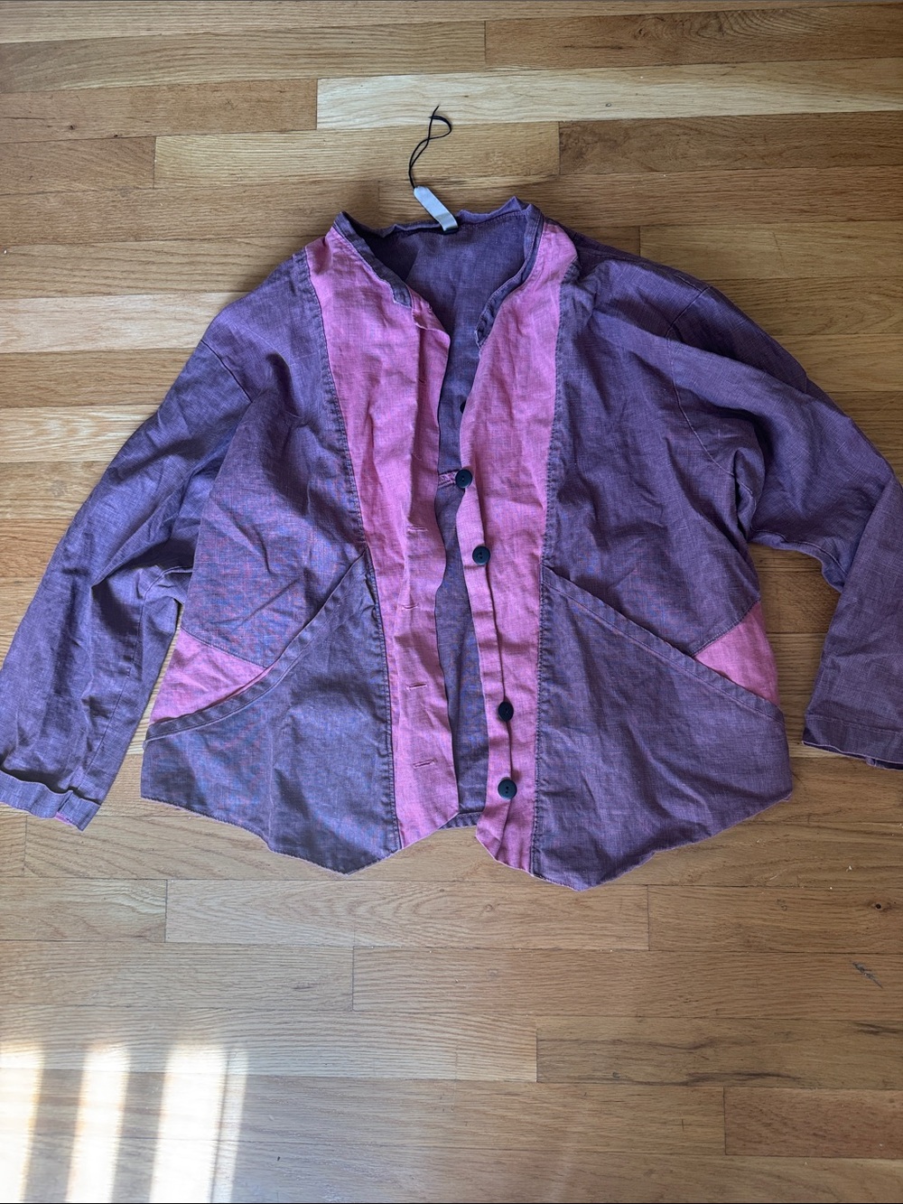 Women’s Two-Tone Purple & Pink Button-Front Jacket Made in the USA 100% line